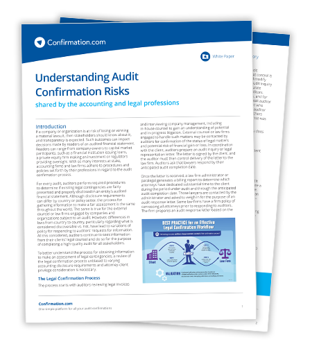 Legal White Paper - Understanding Audit Confirmation Risks